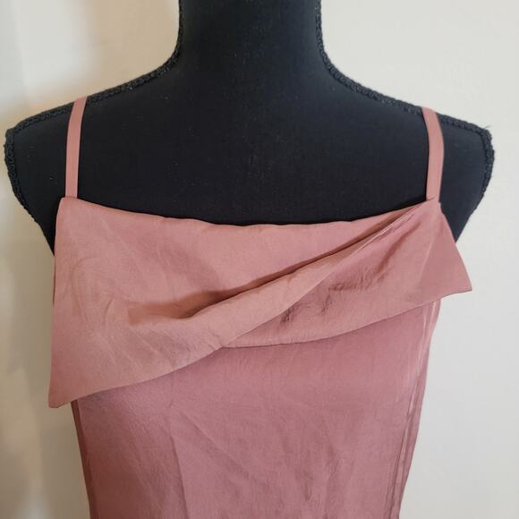 Vince Twist Front Camisole Slip Midi Dress Dusty Rose Pink Ombre NEW $325 Sz 8 - Picture 5 of 16